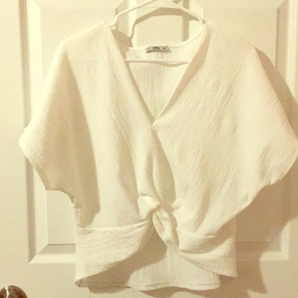 White waist line top